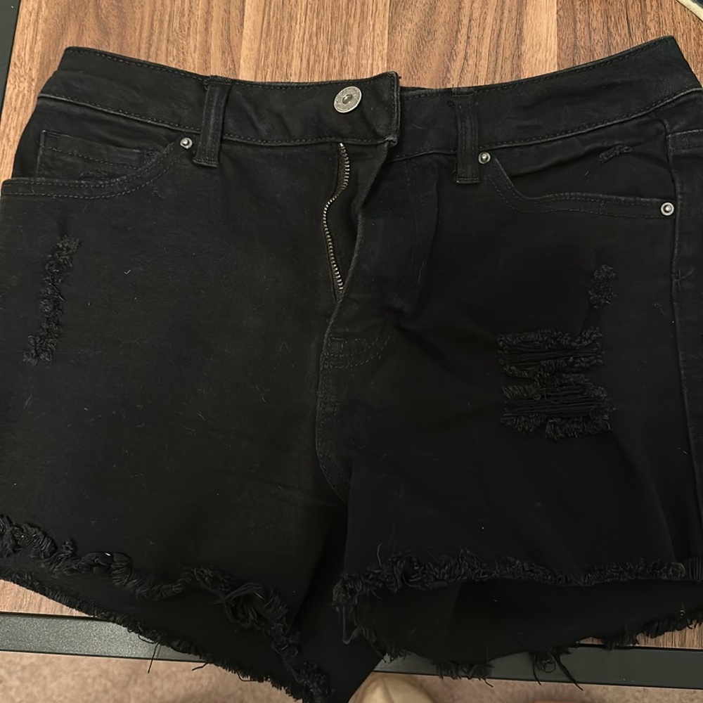 Black Jean shorts